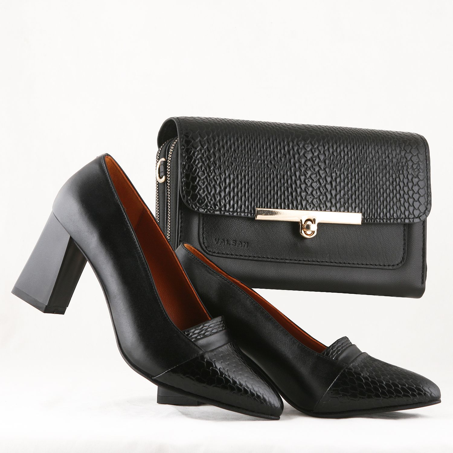 ست کیف و کفش زنانه چرم یلسان مدل لیندا کد TARA-MRV-912-msk -  - 2