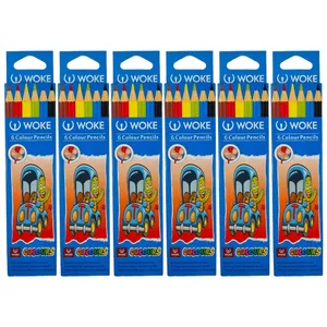 مداد رنگی 6 رنگ ووک مدل high quality بسته 6 عددی