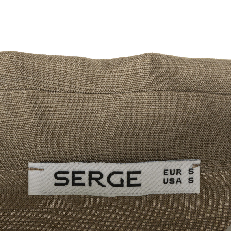 شومیز آستین بلند زنانه سرژه مدل 207336 رنگ قهوه ای