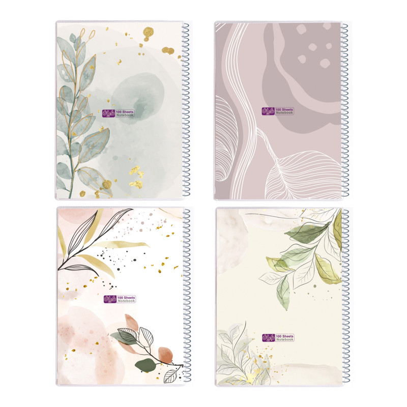 دفتر مشق ۱۰۰ برگ دایان مدل گلوریا ۵۰۷۴۱ بسته ۴ عددی