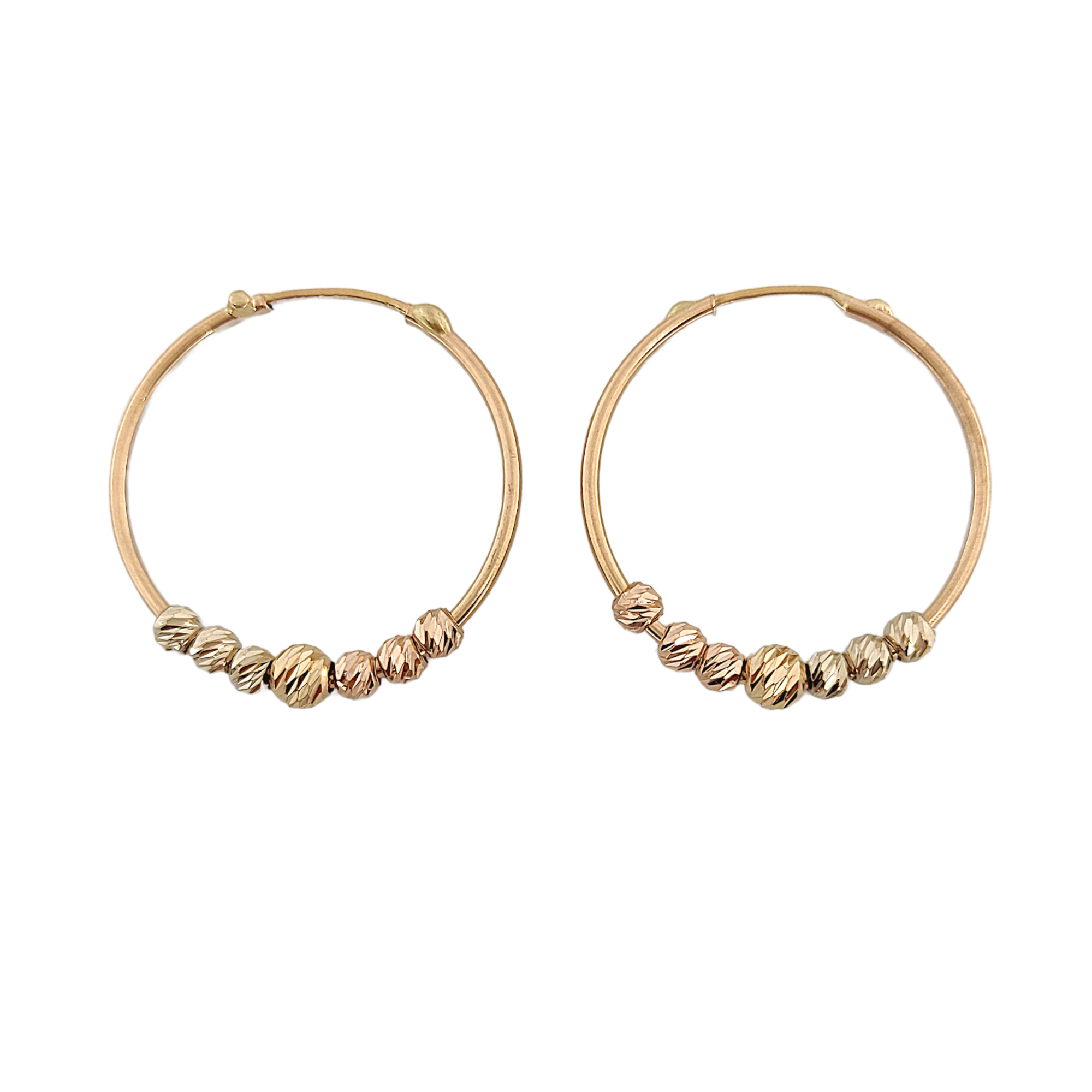 گوشواره حلقه ای طلا 18 عیار زنانه طلا و جواهرسازی افرا مدل البرنادو 196