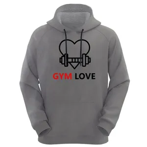 هودی زنانه مدل  GYM LOVE کد D04 رنگ طوسی