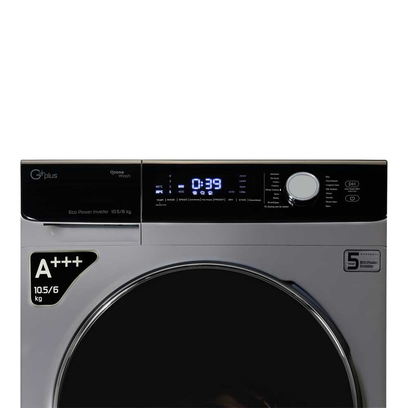 ماشین لباسشویی جی پلاس مدل GWM-M105T ظرفیت 10.5 کیلوگرم