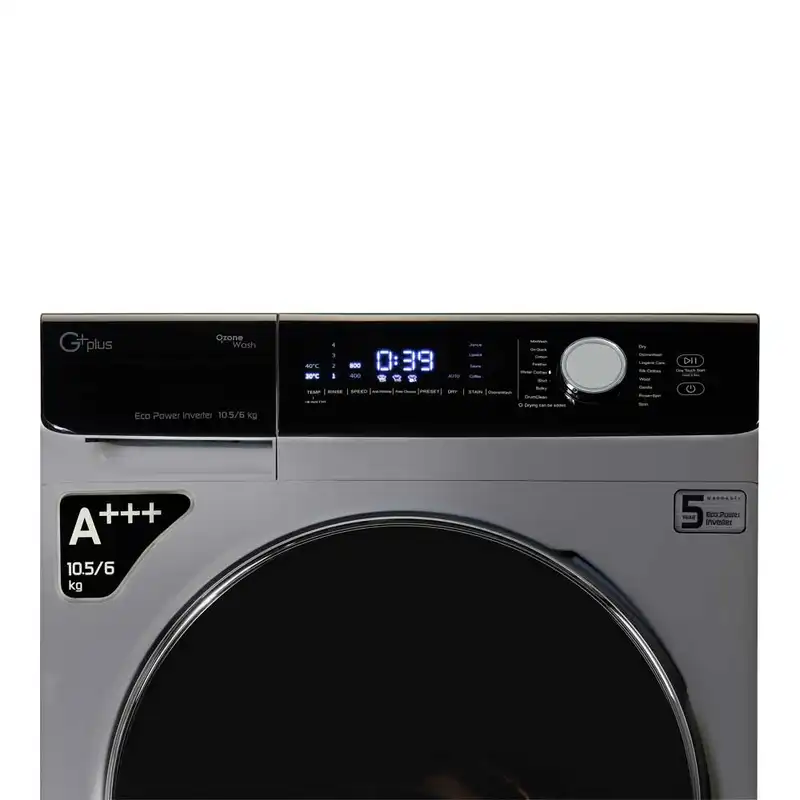 ماشین لباسشویی جی پلاس مدل GWM-P105T ظرفیت 10.5 کیلوگرم