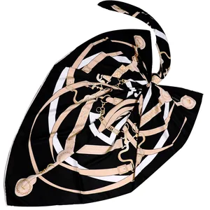 روسری زنانه مدل ابریشم توییل مجلسی طرح پاپیون مزونی کد 1020