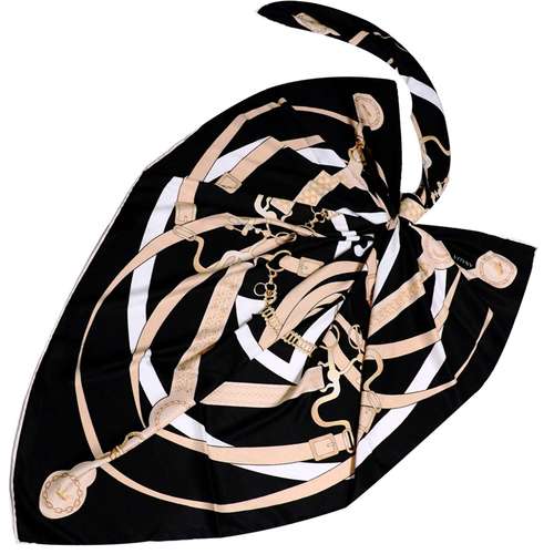 روسری زنانه مدل ابریشم توییل مجلسی طرح پاپیون مزونی کد 1020