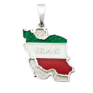 آویز گردنبند نقره مدل نقشه ایران کد VP5286