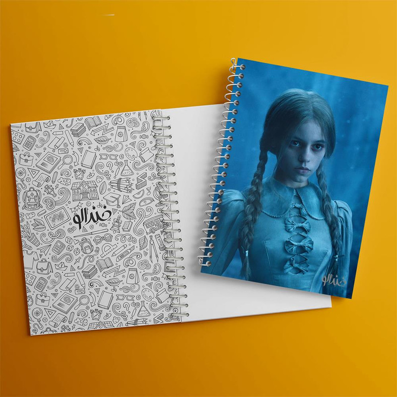 دفتر نقاشی 50 برگ خندالو مدل سریال ونزدی Wednesday کد 25221