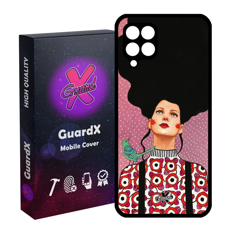 کاور گارد ایکس طرح دختر مدل Glass10139 مناسب برای گوشی موبایل سامسونگ Galaxy A12