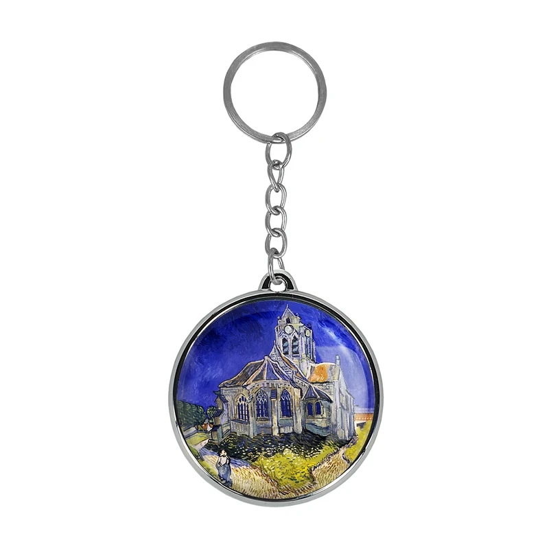 جاکلیدی خندالو طرح کلیسای اوور ونسان ونگوگ Van Gogh مدل دوطرفه کد 3682736828