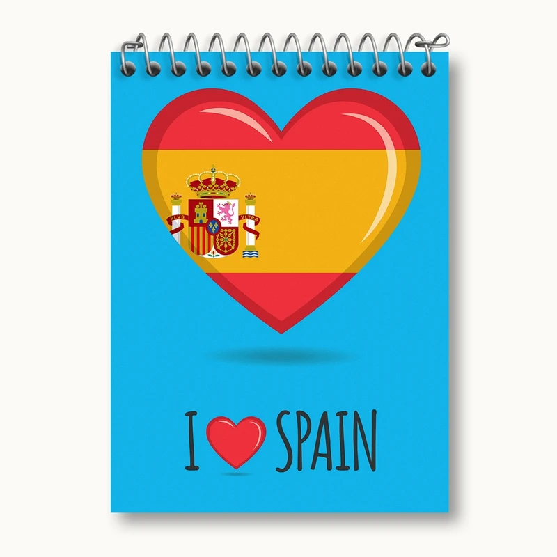 دفتر یادداشت 50 برگ خندالو مدل پرچم اسپانیا کد 20679