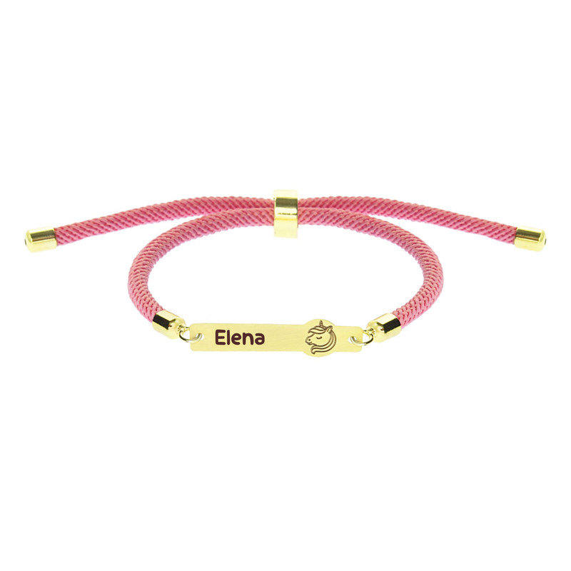 دستبند طلا 18 عیار بچگانه لیردا مدل اسم النا کد 202011