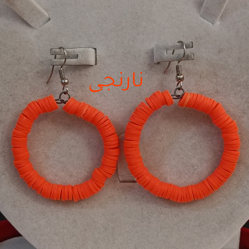 گوشواره زنانه مدل حلقه ای پاستیلی
