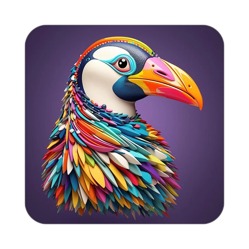 زیر لیوانی کاکتی طرح حیوانات رنگی مدل mp25292