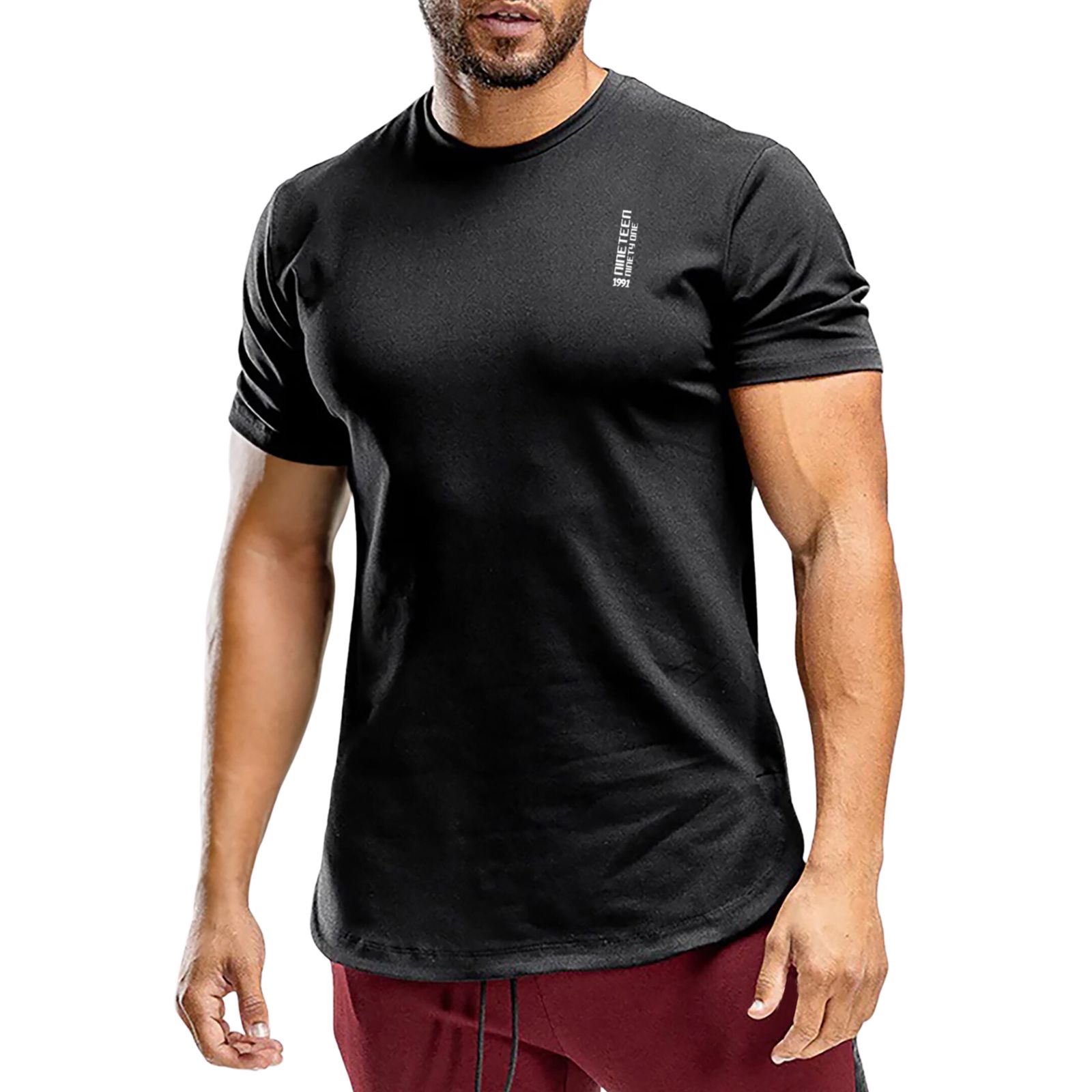 تی شرت لانگ ورزشی مردانه نوزده نودیک مدل TS1967 BB -  - 1