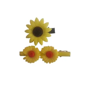 سنجاق مو دخترانه مدل آفتابگردان بسته 2 عددی