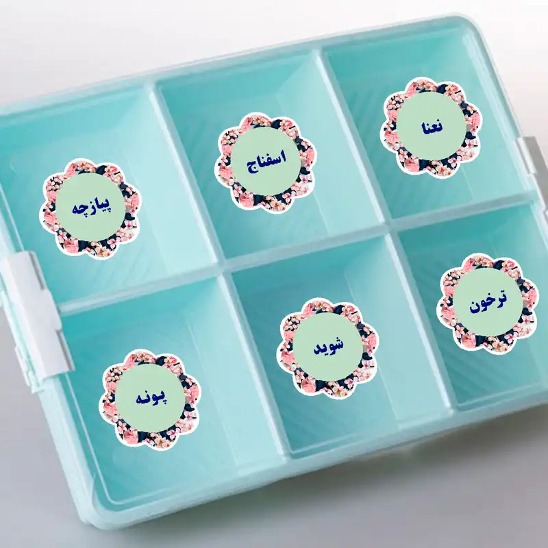 برچسب نظم دهنده فریزر آشپزخانه مستر راد طرح گل کد 1440