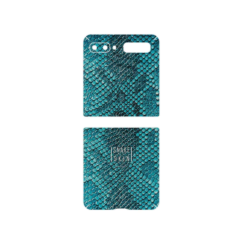 برچسب پوششی ماهوت مدل Blue Snake Skin مناسب برای گوشی موبایل سامسونگ Galaxy Z Flip