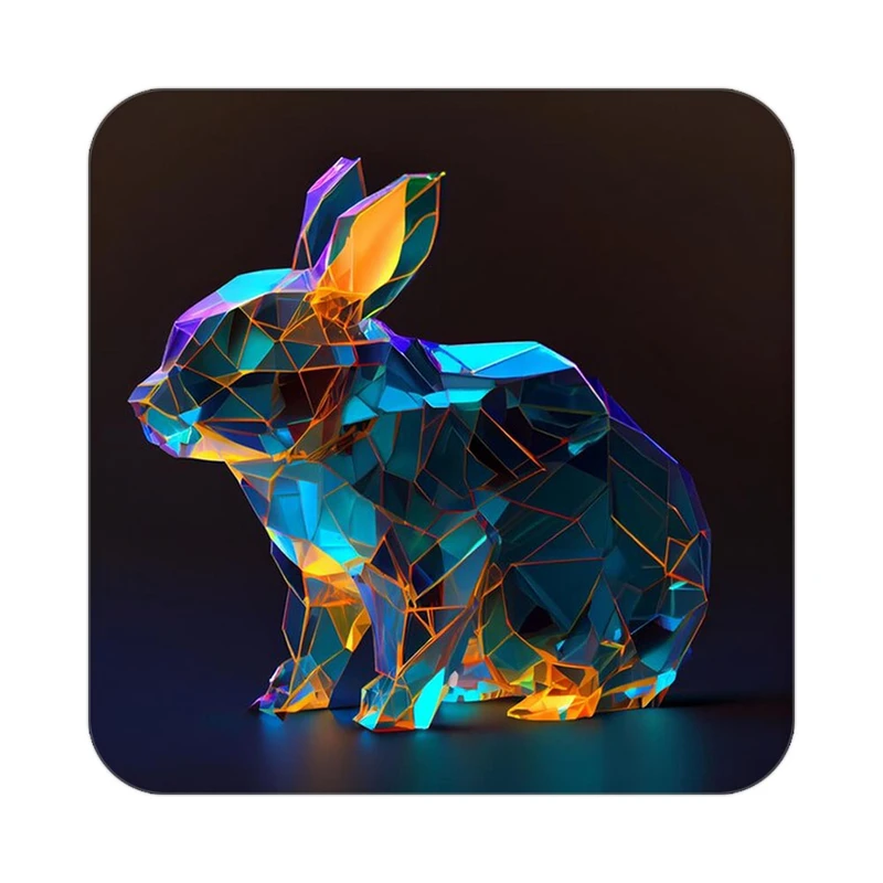 زیر لیوانی کاکتی طرح حیوانات رنگی مدل mp25785