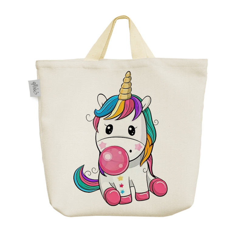 ساک خرید خندالو طرح اسب تک شاخ کد 392