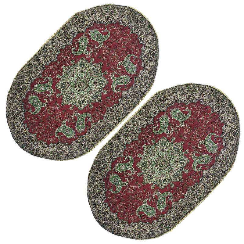 رومیزی ترمه مدل سالار کد SD40-25 مجموعه 2 عددی