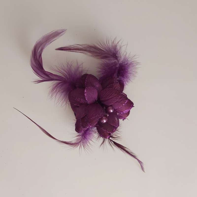 گل سینه زنانه مدل بنفشه کد 111