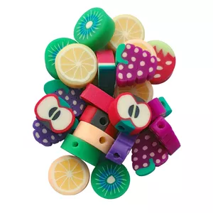 مهره دستبند میوه ای مدل فیمو مجموعه 23 عددی