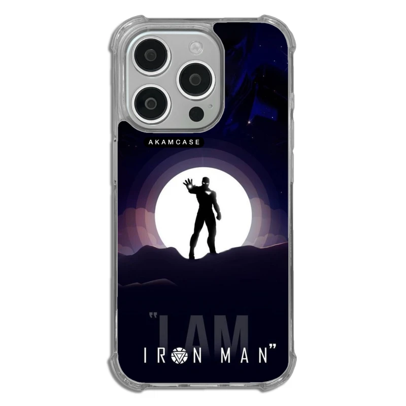 کاور آکام مدل AMCWTA15PRO-IRON MAN9 مناسب برای گوشی موبایل اپل iPhone 15 Pro