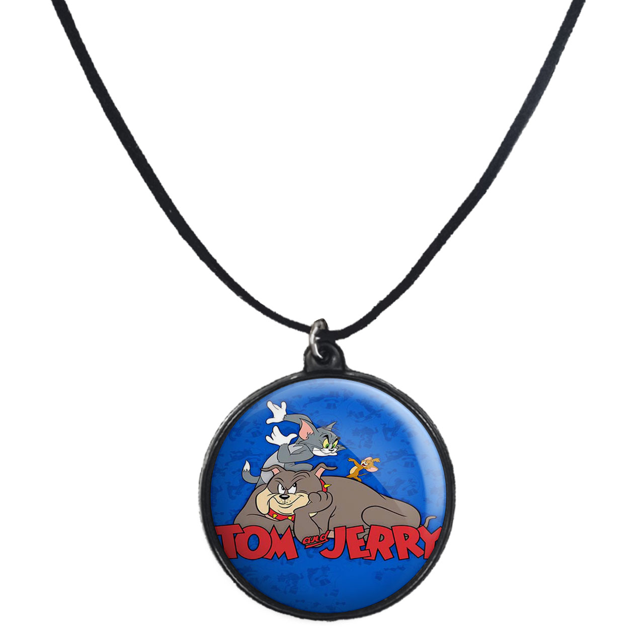 گردنبند پرمانه طرح تام و جری کد pmb.10778 مدل دو طرفه