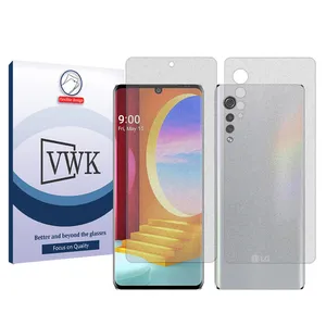 VWK Tough model matte screen protector suitable for LG Velvet mobile phone along with the back protector 