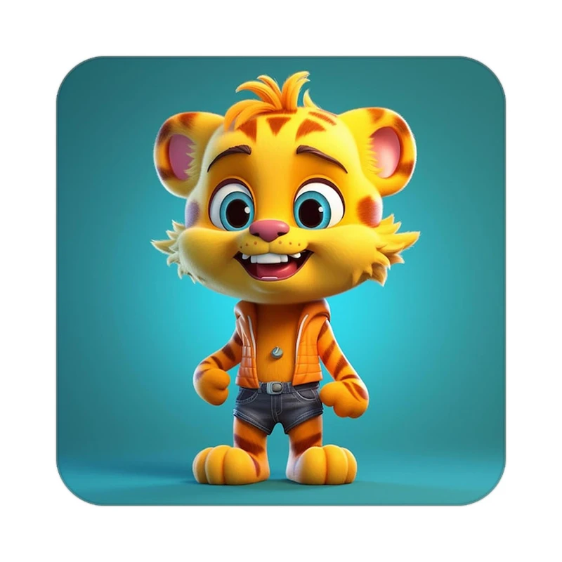 زیر لیوانی کاکتی طرح شیر مدل mp23842