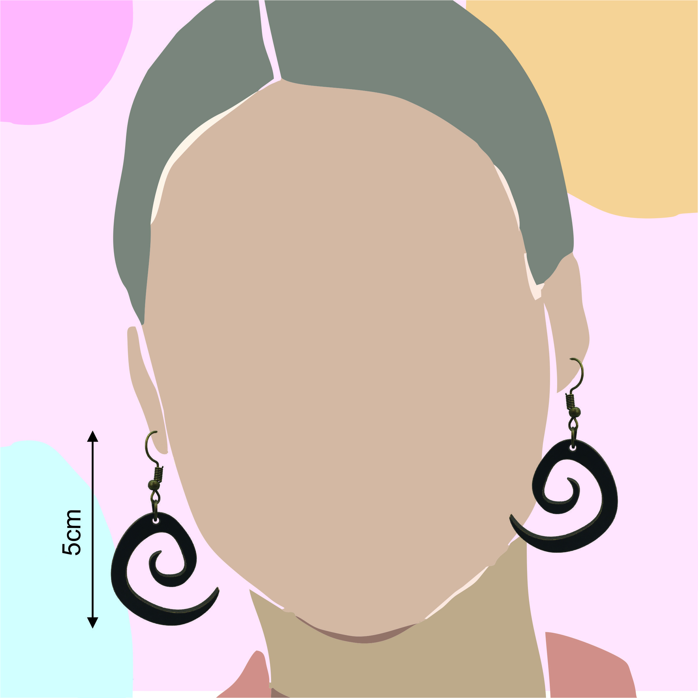 گوشواره زنانه هانستو مدل E2-031 مجموعه دو عددی