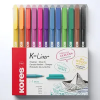 روان نویس کورس مدل FINE LINER طرح قایق بسته 12 عددی