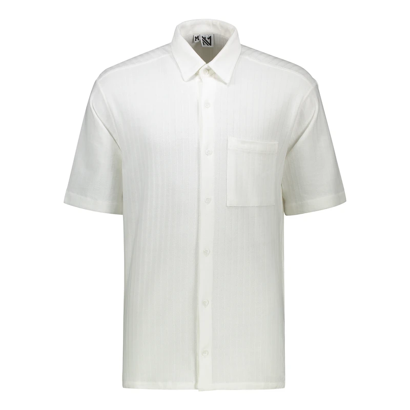 پیراهن آستین کوتاه یقه دکمه دار مردانه مدل پراگ 002