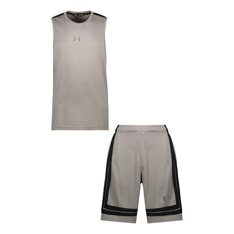 ست تاپ و شلوارک ورزشی مردانه مدل m23 رنگ بژ