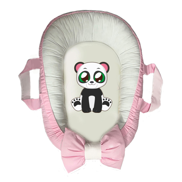 سرویس خواب سه تکه نوزاد مدل گارد محافظ دار طرح پاندا کد 057