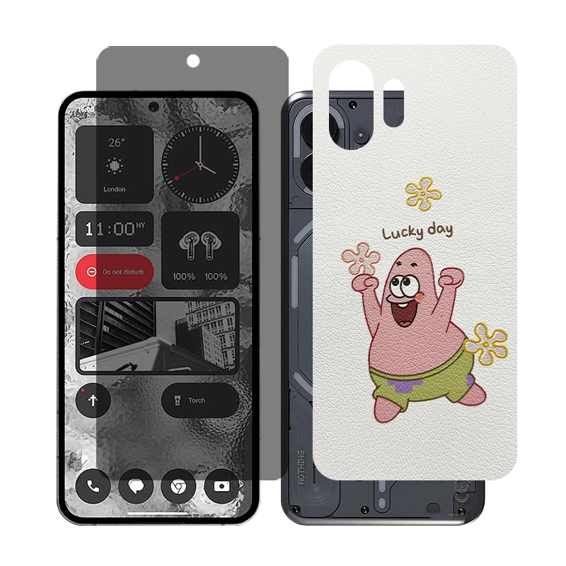 محافظ صفحه نمایش حریم شخصی گلس مدل Together مناسب برای گوشی موبایل ناتینگ Phone 2 به همراه برچسب پوششی پشت گوشی