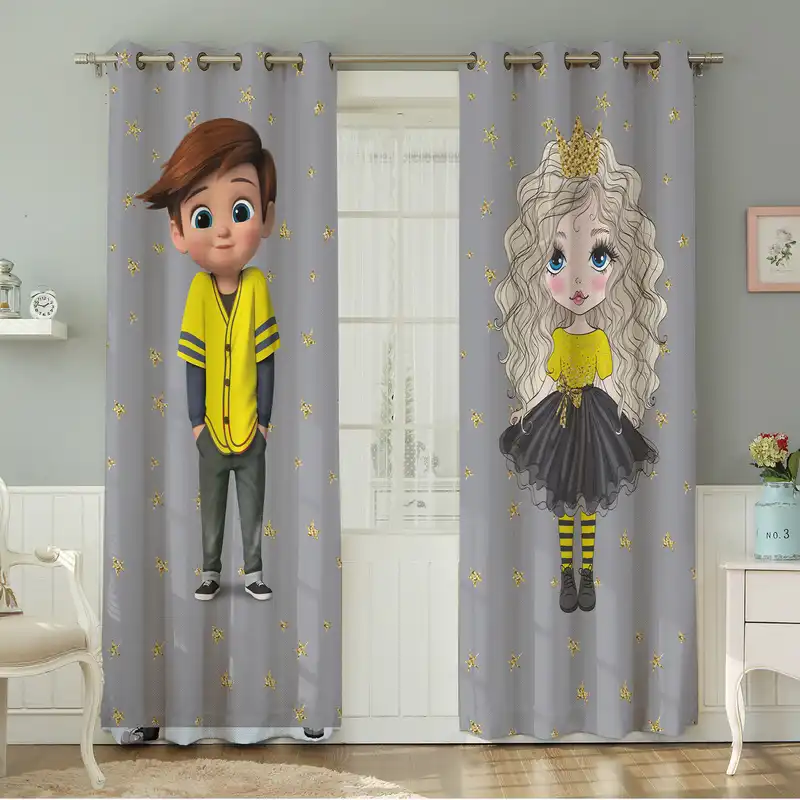 پرده نیروانا طرح کودک مدل مخمل کد 8317سایز 140×280 سانتی متر