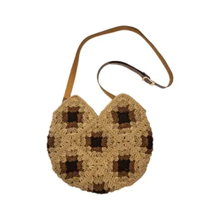 کیف بافتنی طرح لاله موتیفی کد 390