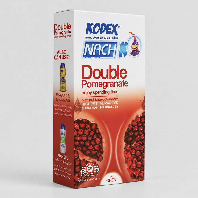 کاندوم کدکس مدل Double Pomegranate بسته 12 عددی