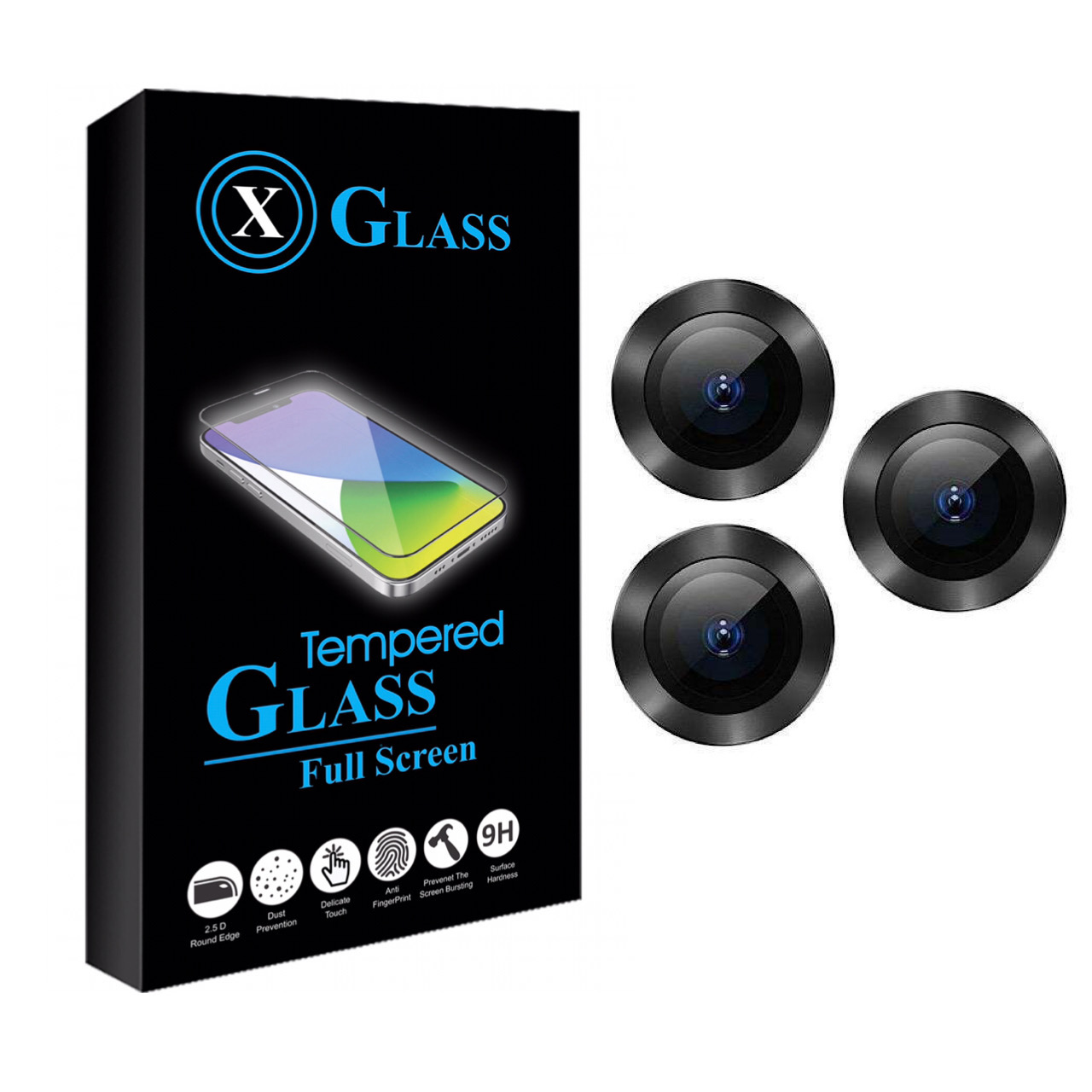 محافظ لنز دوربین ایکس گلس مدل RING مناسب برای گوشی موبایل اپل IPHONE 13 PRO 