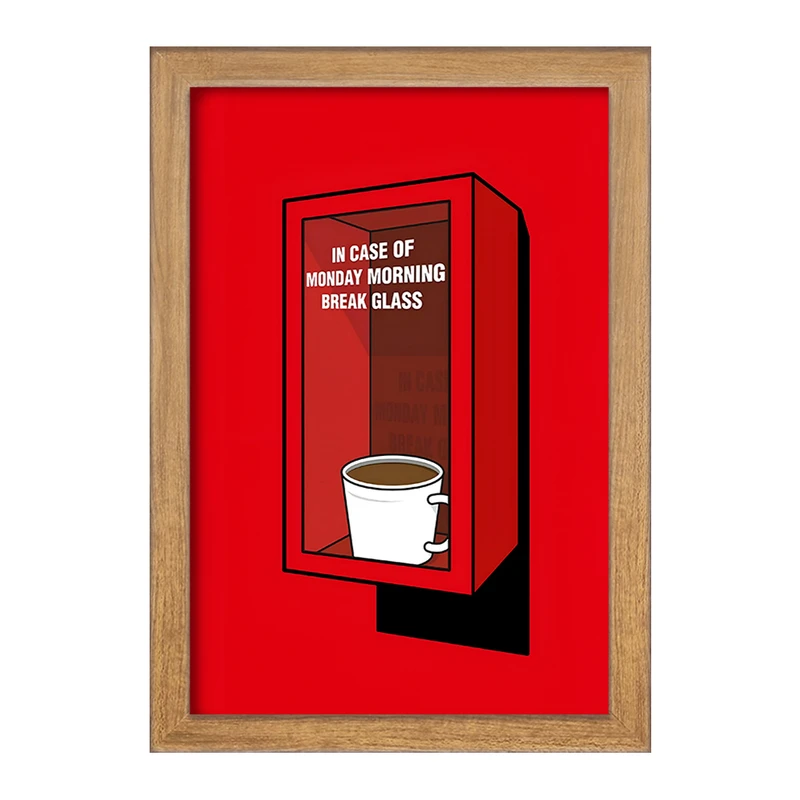 تابلو خندالو مدل لیوان قهوه بعد تعطیلات کد F8834