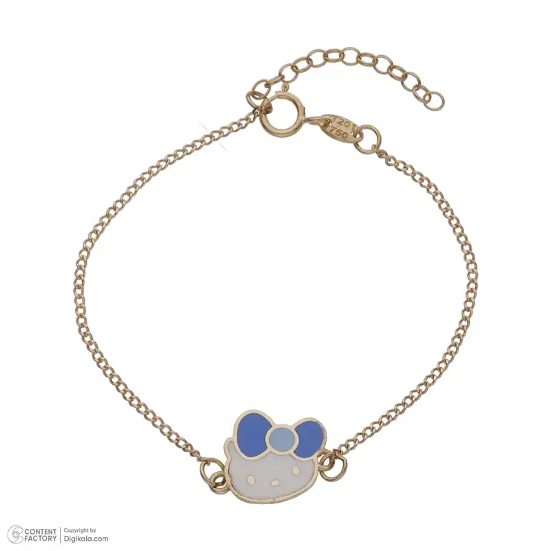 دستبند طلا 18 عیار دخترانه مایا ماهک مدل MB1644 طرح کیتی
