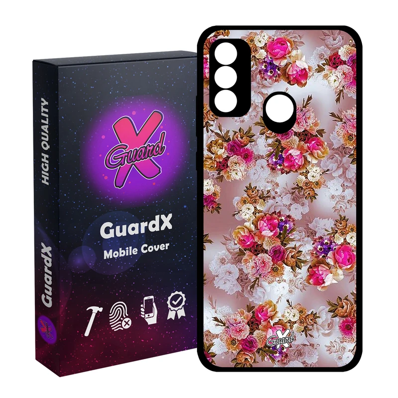 کاور گارد ایکس طرح گل مدل Glass10333 مناسب برای گوشی موبایل هوآوی P Smart 2020