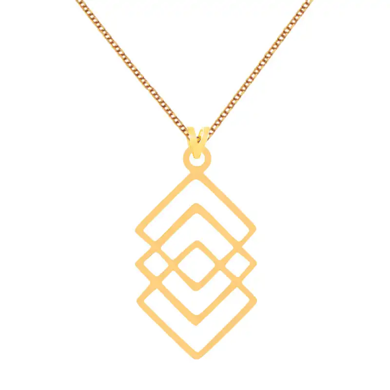 گردنبند طلا 18 عیار زنانه کرابو مدل شکل هندسی Kr72876