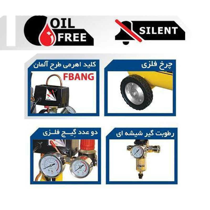 کمپرسور  هوا کنزاکس مدل KACS-125 به همراه دستکش ایمنی