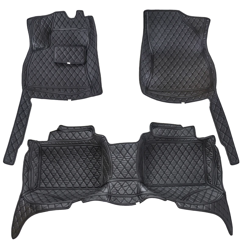 کفپوش 5بعدی خودرو مدل چرم گلدوزی مناسب برای سیلفی