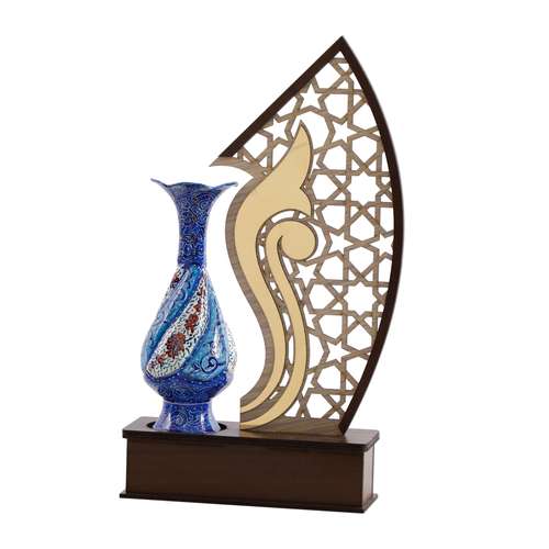 تندیس گلدان میناکاری هنرلوکس مدل صبا