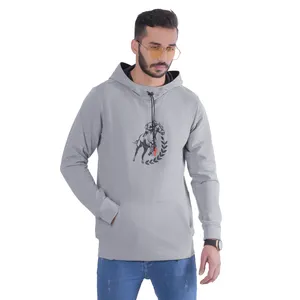 هودی مردانه برساد مدل D115 رنگ طوسی