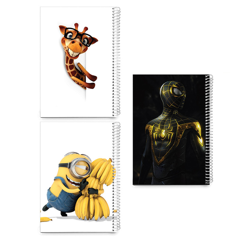 دفتر مشق 50 برگ مرسل مدل فانتزی کد 7 مجموعه 3 عددی